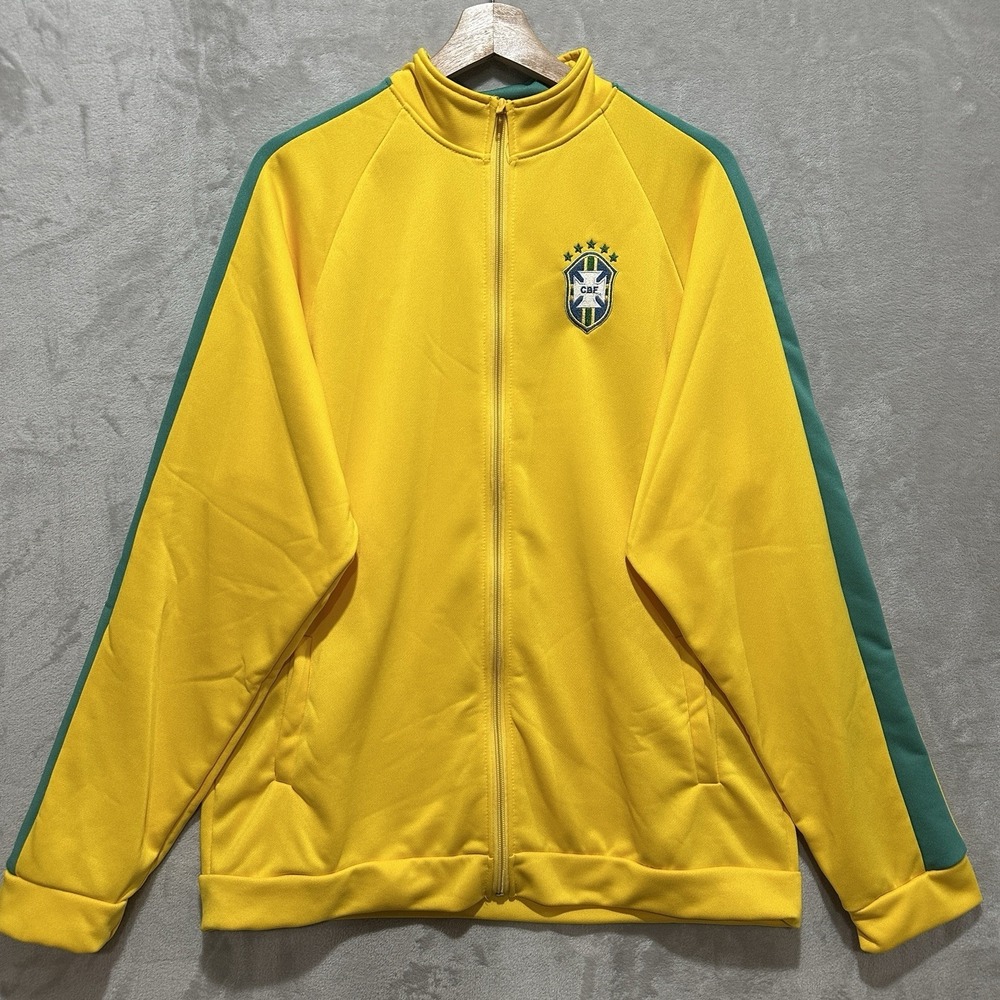 Brasil Football CBF Men's Jacket National Team Soccer Track Full Zip